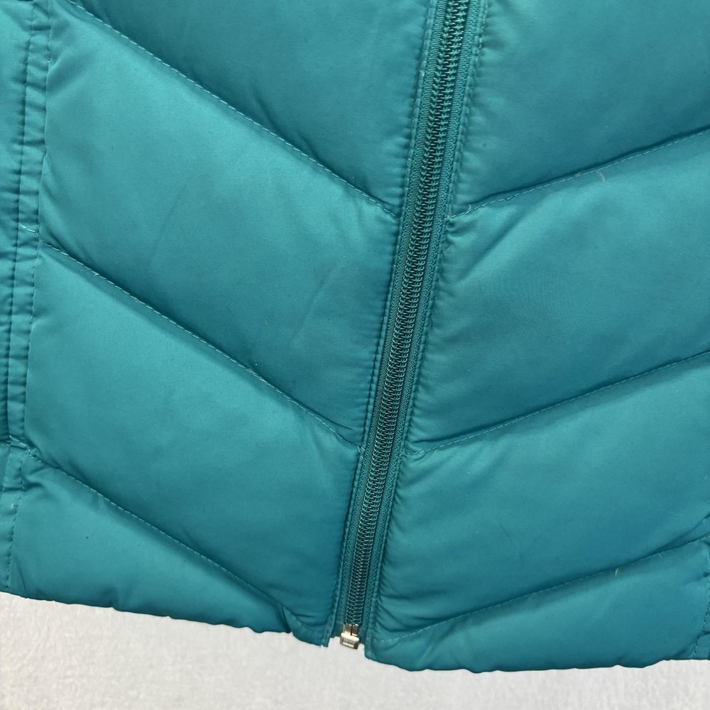 Lands' End Quilted‎ Down Puffer Vest Womens Small Teal Blue Insulated Zip Up - Picture 7 of 16